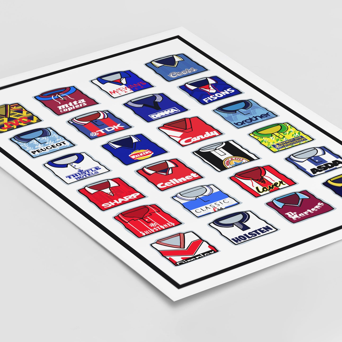 90's Top Flight Football Shirts Print