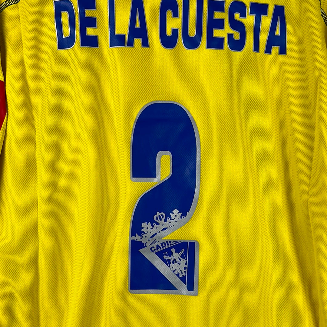 Cadiz 2005-2006 Player Issue Home Shirt - Medium - De La Cuesta 2