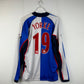 Blackburn Rovers 2002/2003 Match Issue/Worn Home Shirt - Yorke 19 - Signed