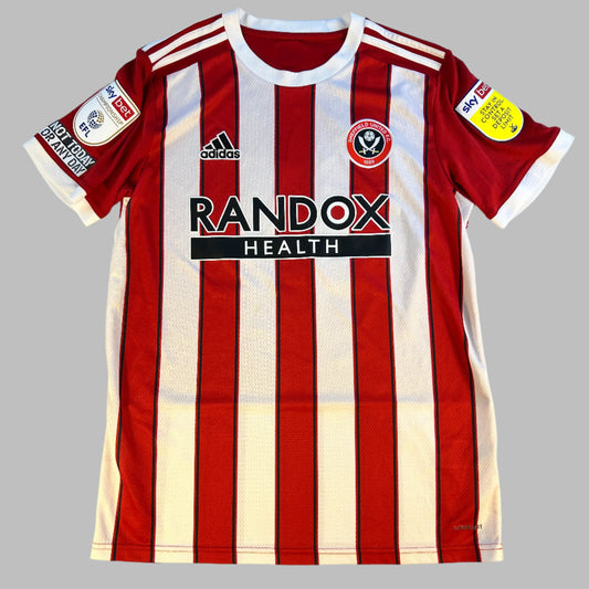 Sheffield United 2021/2021 Match Worn Home Shirt - Sharp 10