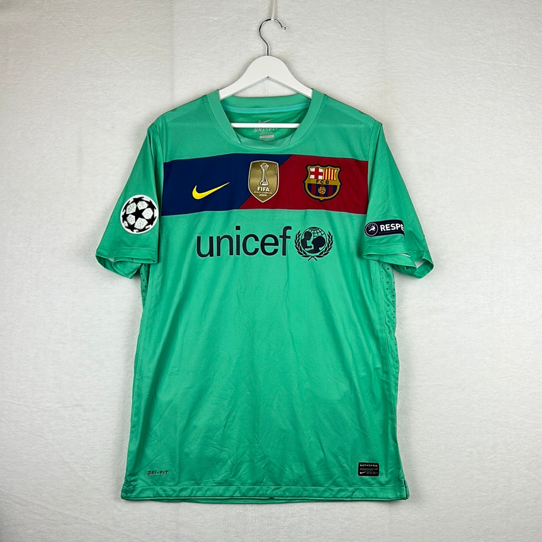 Barcelona 2010 2011 Player Issue Away Shirt Maxwell 19