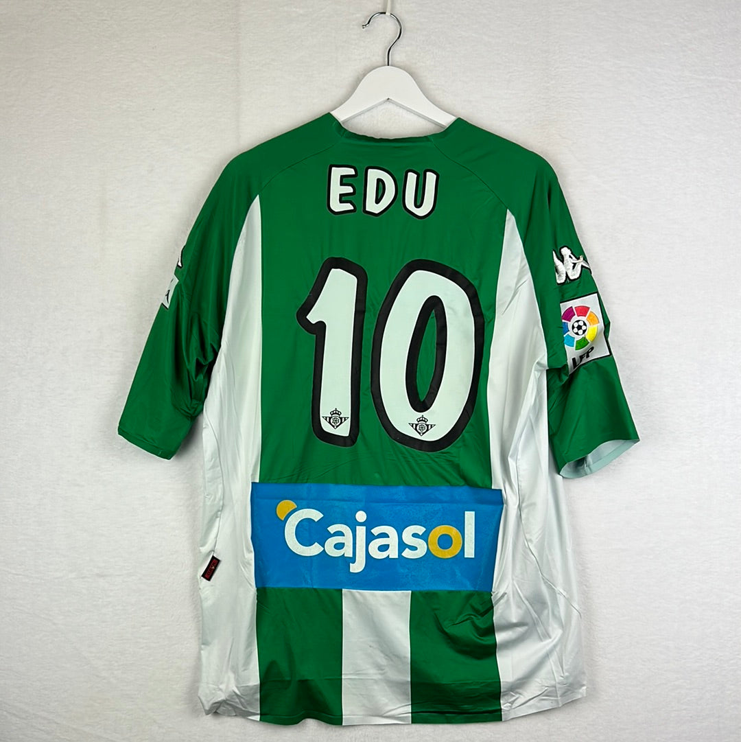 Real Betis 2007/2008 Match Worn Home Shirt - Edu 10