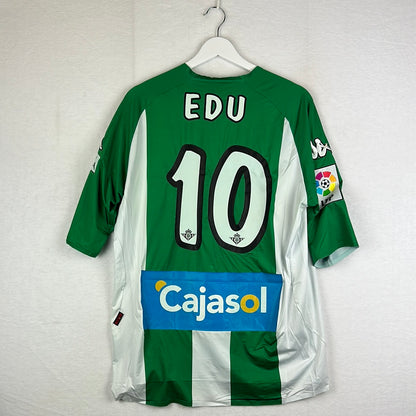 Real Betis 2007/2008 Match Worn Home Shirt - Edu 10