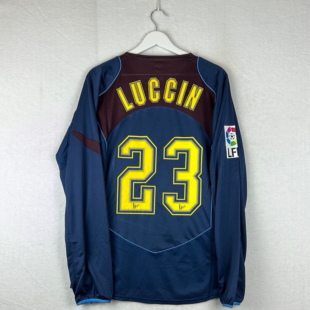 Atletico Madrid 2004/2005 Player Issue Away Shirt - Luccin 23 - Disque Si