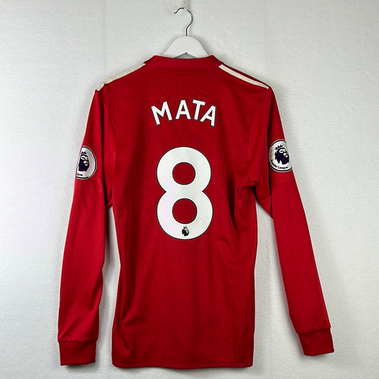Manchester United 2017/2018 Match Issued Home Shirt - Mata 8 Print
