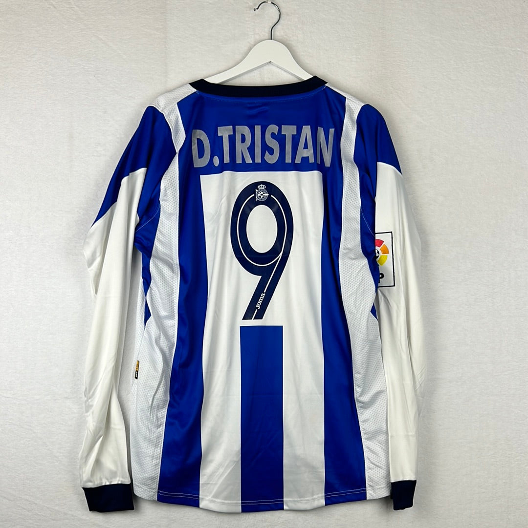 Deportivo La Coruna 2004/2005 Player Issue Home Shirt - Tristan 9 Joma print