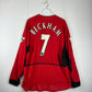 Manchester United 2002/2003 Player Issue/ Worn Home Shirt - Long Sleeve - Beckham 7