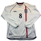 England Player Issue 2001 Long Sleeve Home Shirt- No 8 Print