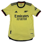 Yellow Arsenal 2021/22 away jersey with Adidas and Arsenal branding on a white background