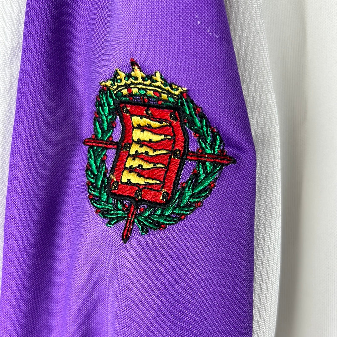 Real Valladolid 2003-2004 Match Worn L/S Home Shirt - XL - Zapata 16