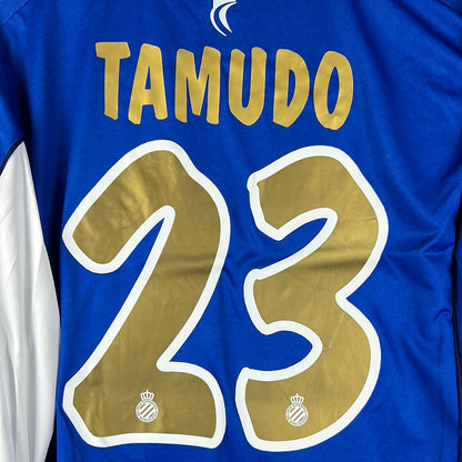 Espanyol 2007-2008 Player Issue L/S Home Shirt - Extra Large - Tamudo 23