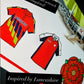 Lancashire Style Retro Shirts & Old Trafford Stadium Cricket Print
