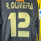 Real Zaragoza 2007-2008 Player Issue Centenary L/S Away Shirt - Large - Oliveira 12