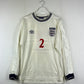 England Match Worn 2000 Home Shirt - Front with 2 print