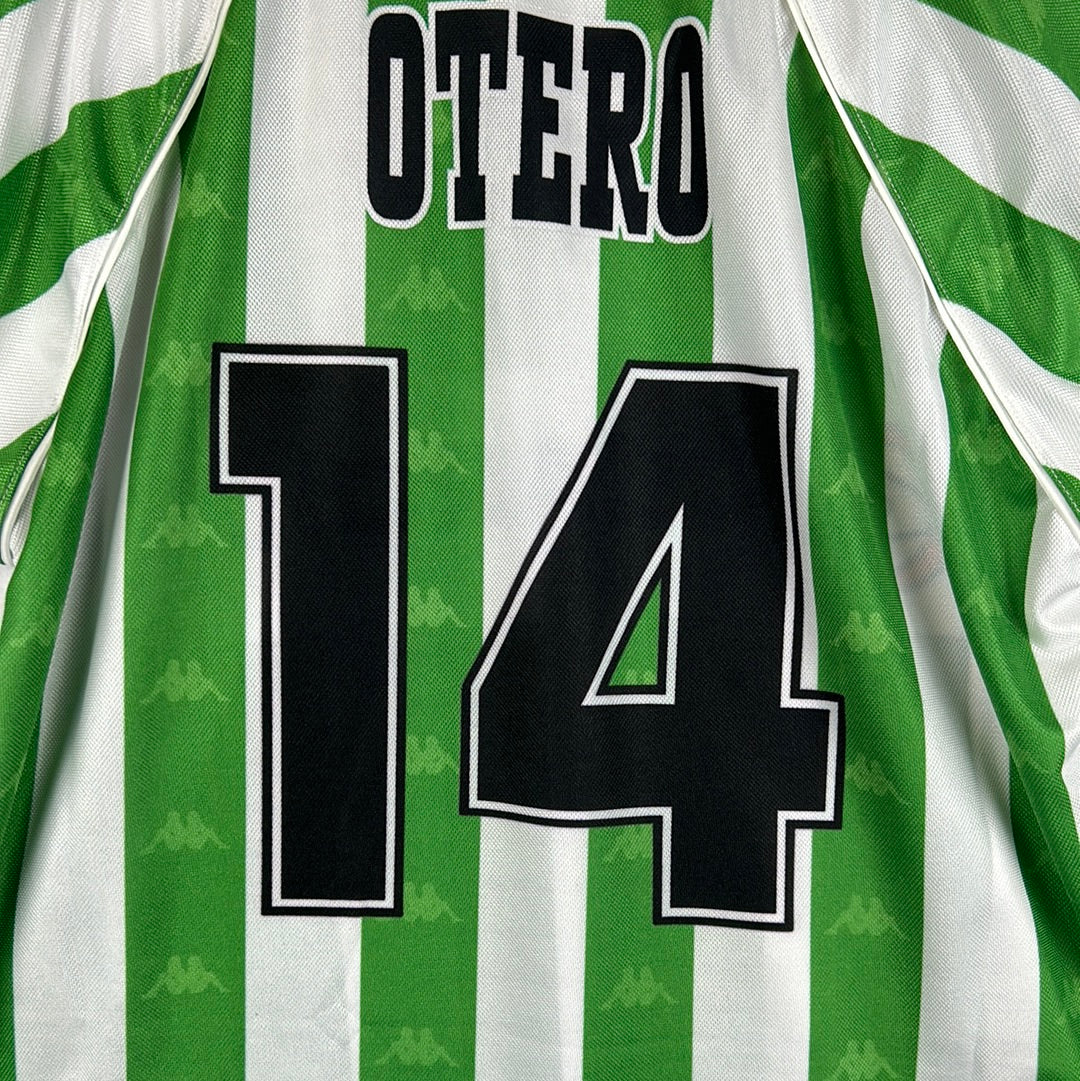 Real Betis 1997/1998 Match Issued Home Shirt - Otero 14