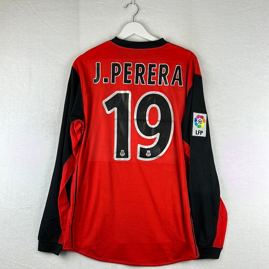 Real Mallorca 2004-2005 Player Issue L/S Home Shirt - Large - Perera 19