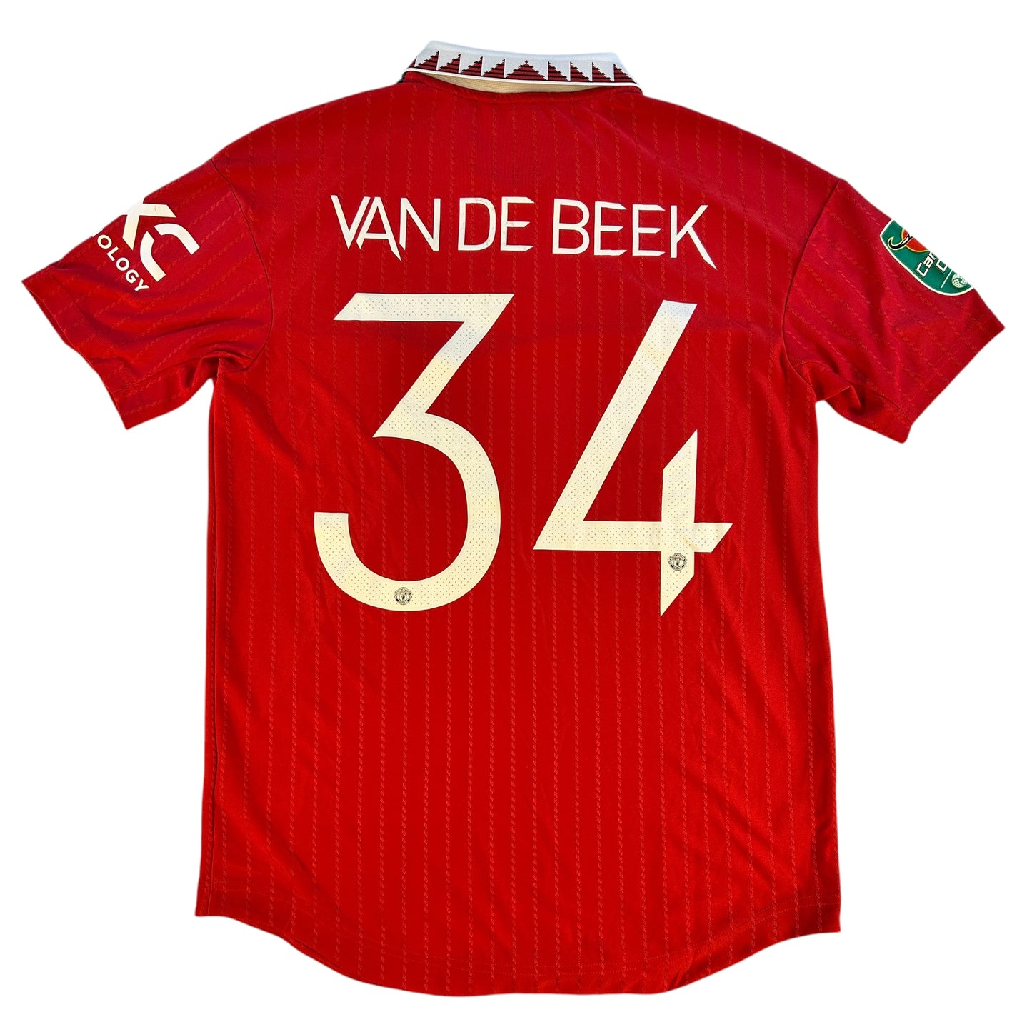 Manchester United 2022/2023 Player Issue Home Shirt - Van De Beek