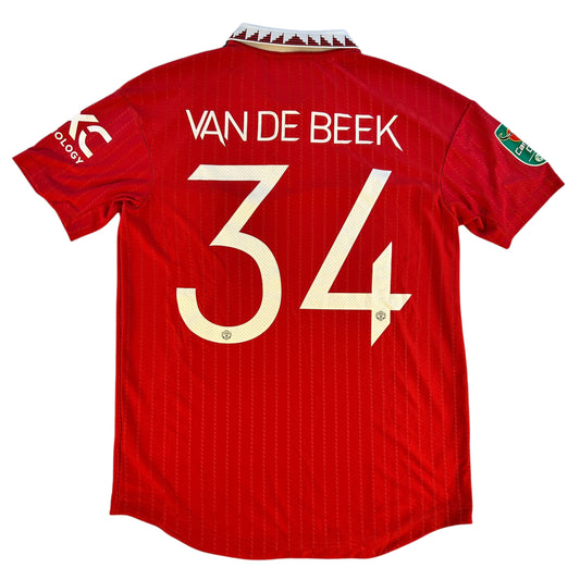 Manchester United 2022/2023 Player Issue Home Shirt - Van De Beek