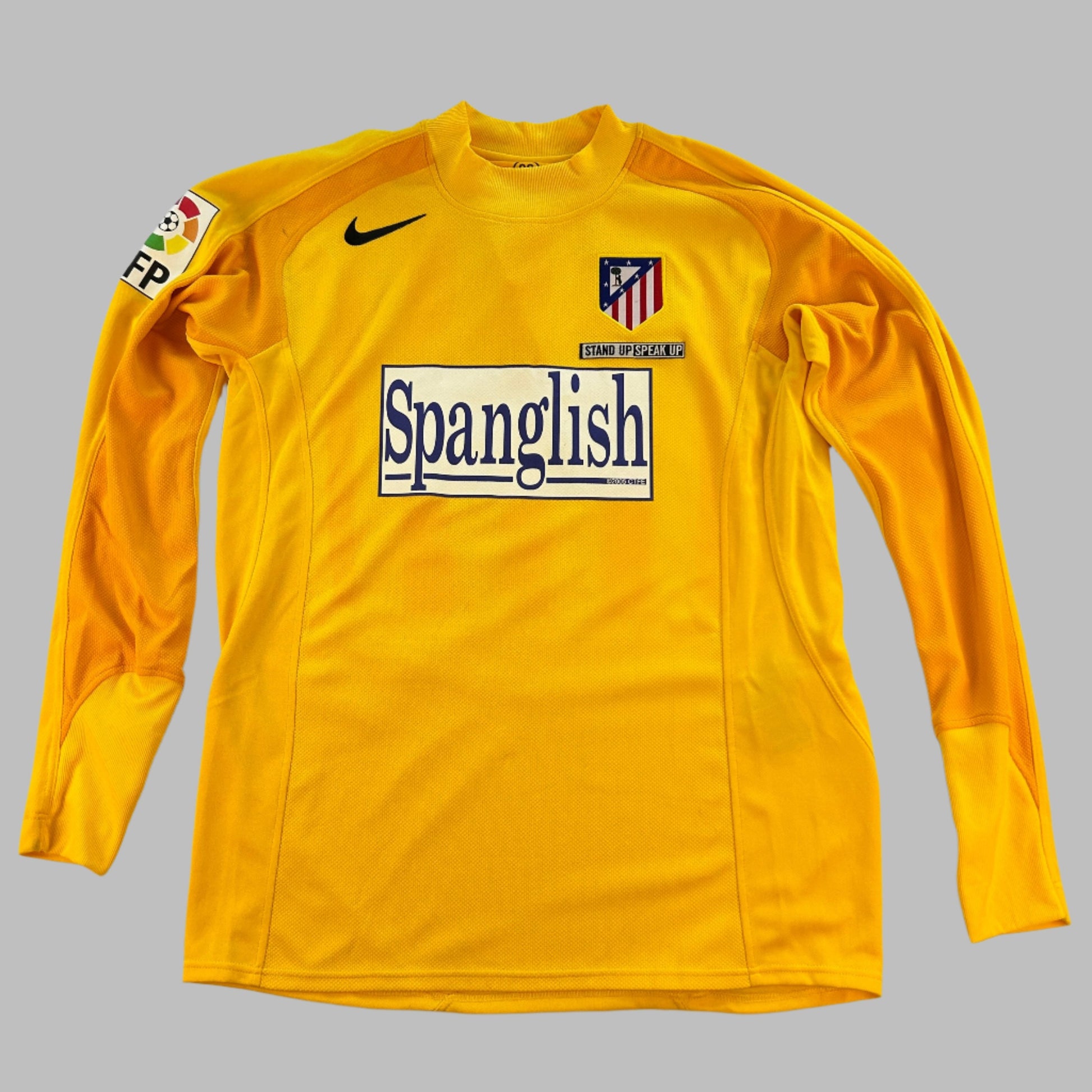 Atletico Madrid 2004/2005 Player Issue Goalkeeper Shirt  - Spanglish - SUSU shirt