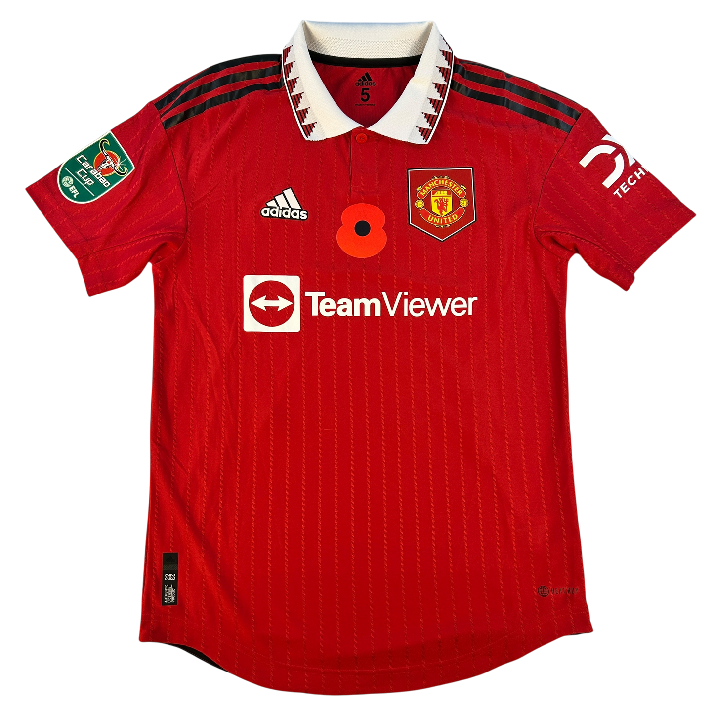 Manchester United 2022/2023 Player Issue Poppy Home Shirt - Sancho 25