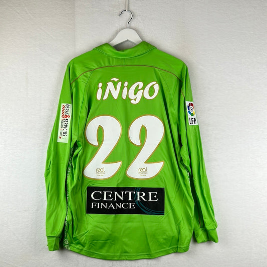 Real Murcia 2007-2008 Match Worn Away Shirt - Large - Inigo 22