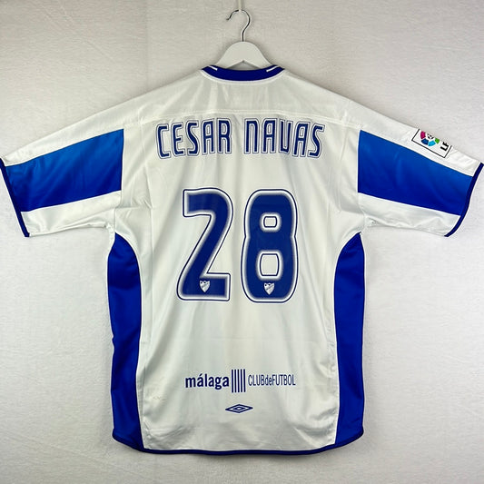 Malaga 2004-2005 Match Worn Home Shirt - XL - Cesar Navas 28