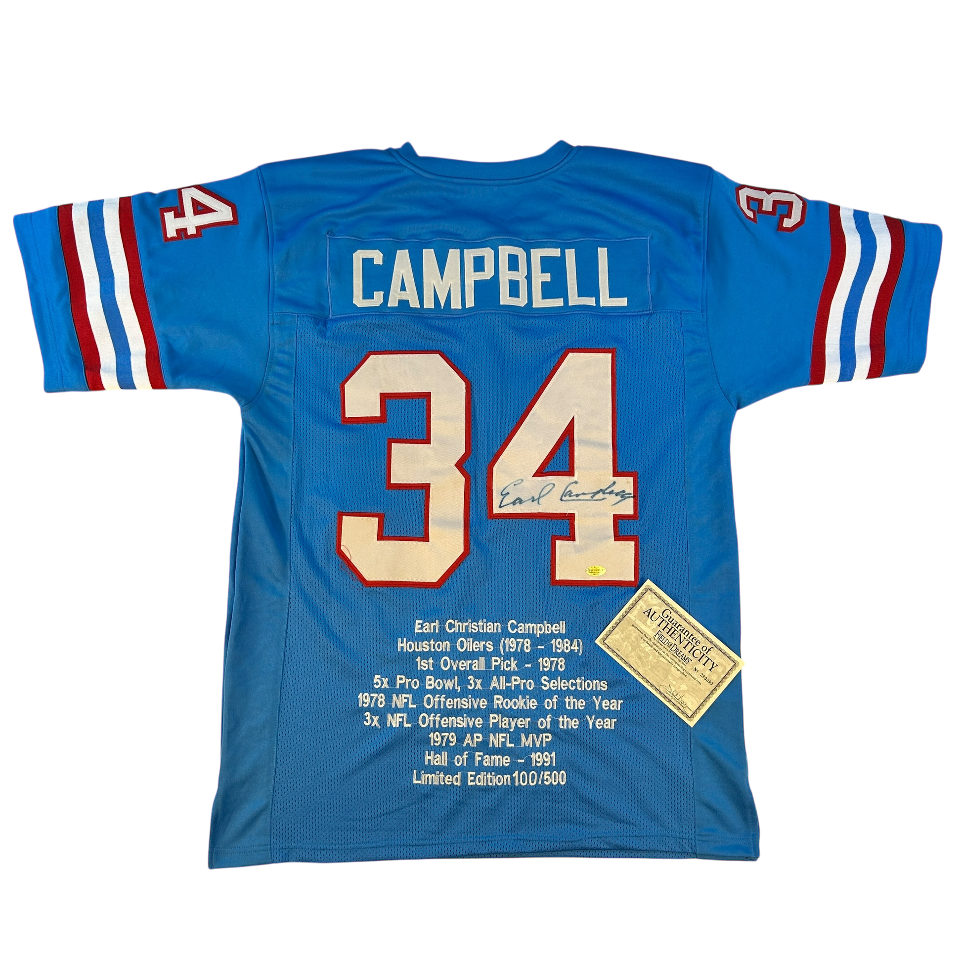 Earl Campbell Signed Jersey - Limited Edition 