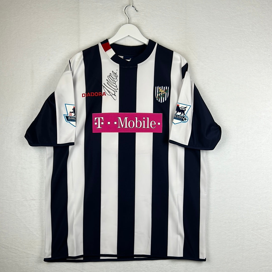 West Bromwich Albion 2004/2005 Player Issued Home Shirt - Kanu Signed