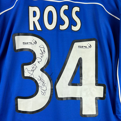 Glasgow Rangers 2000/2001 Player Issue Home Shirt - Ross 34 - Signed