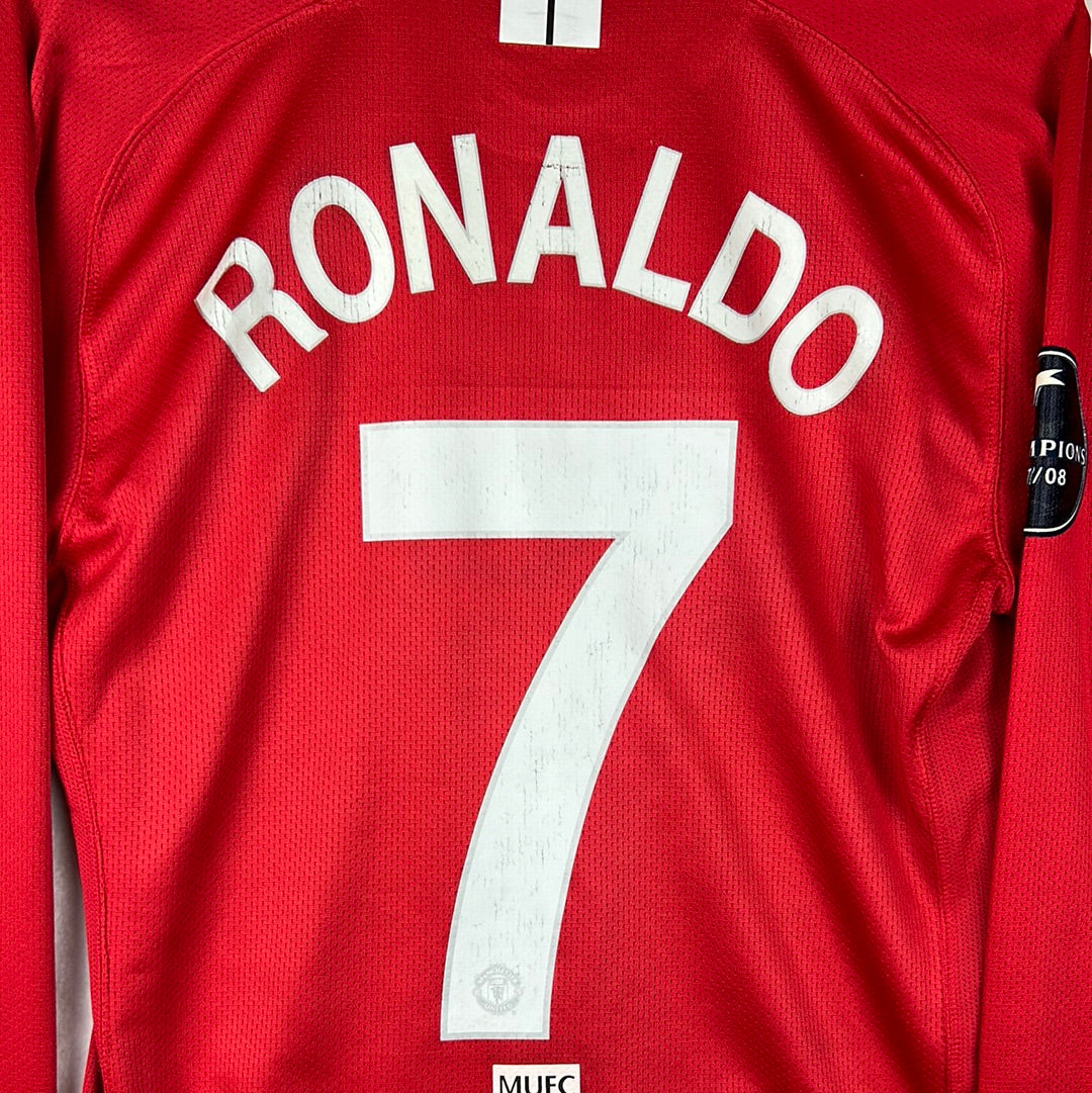 Manchester United 2009/2009 Player Issue Home Shirt - Ronaldo 7 - Long Sleeve