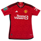 Manchester United 2023/2024 Match Issue Home Shirt  front with Team Viewer sponsor and Authentic patch