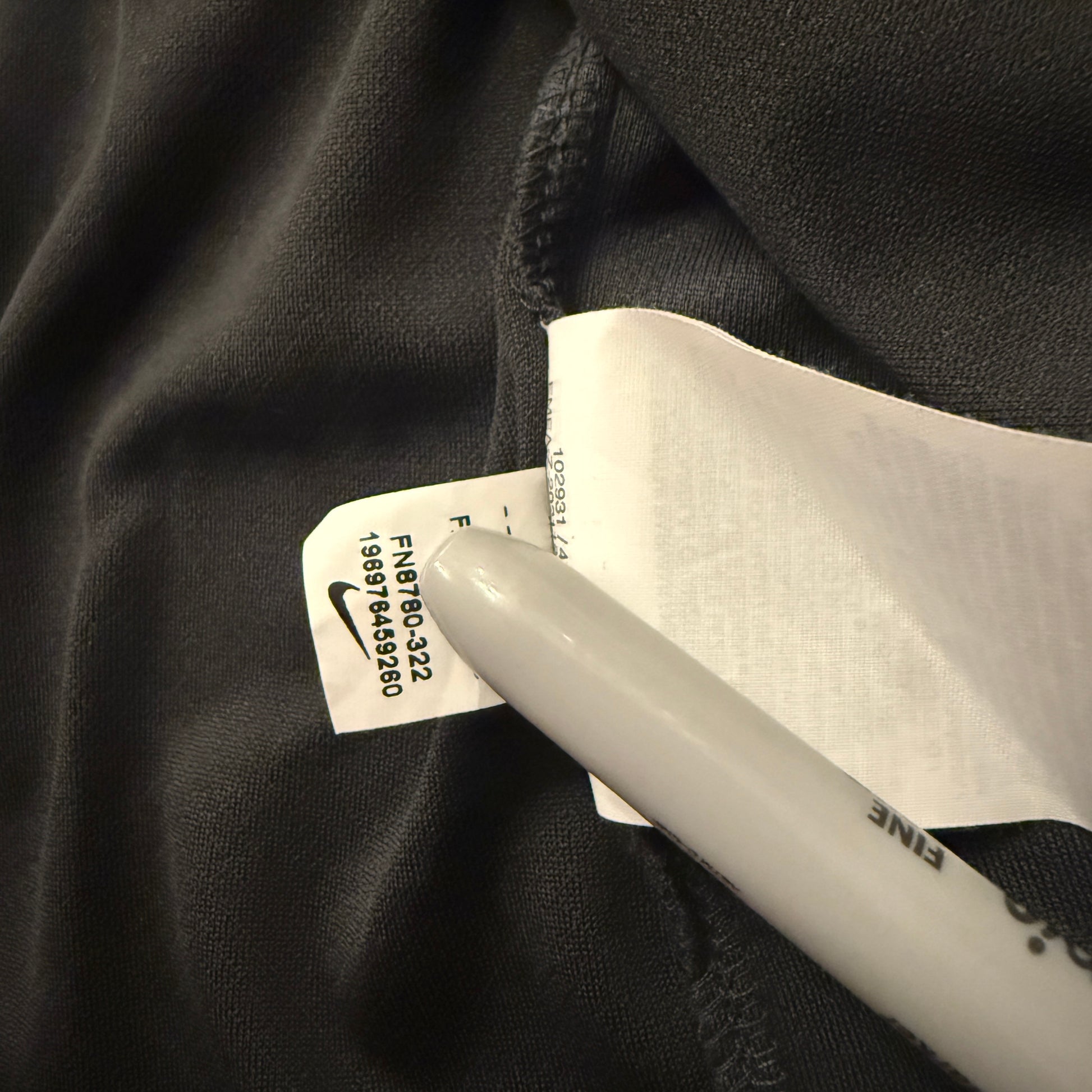 Liverpool 2024-2025 Away Shirt inside label showing Nike code FN8780-322