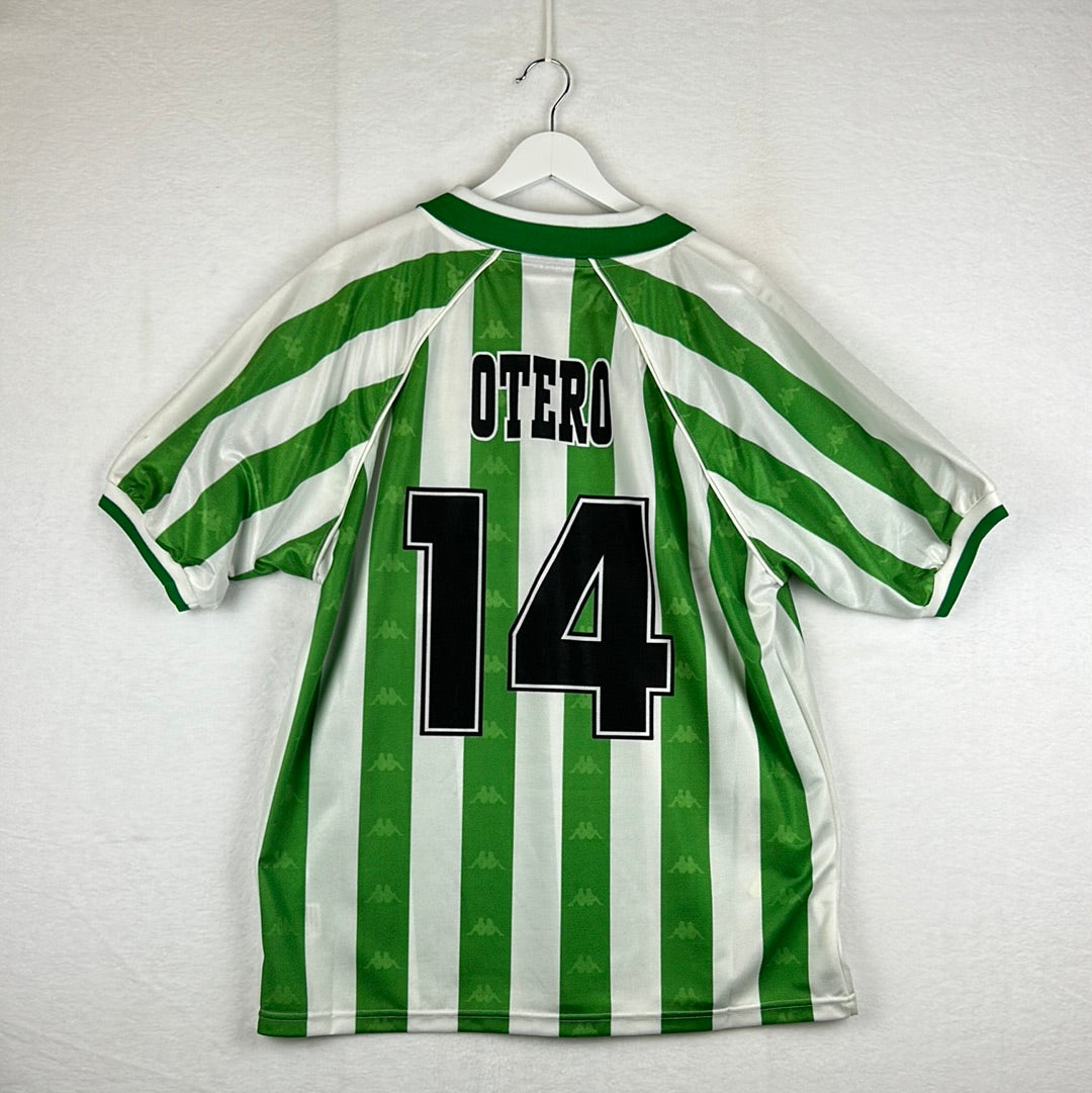 Real Betis 1997/1998 Match Issued Home Shirt - Otero 14