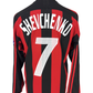 2003-04 AC Milan Home L/S - Size S - Shevchenko 7