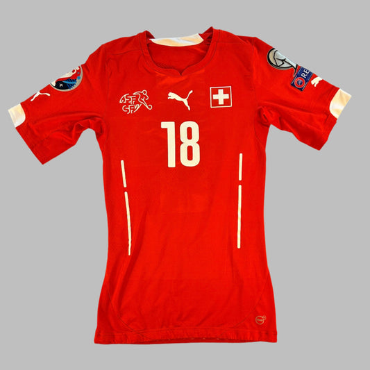 Switzerland 2008 Match Worn/ Issued Home Shirt - Mehmedi 18