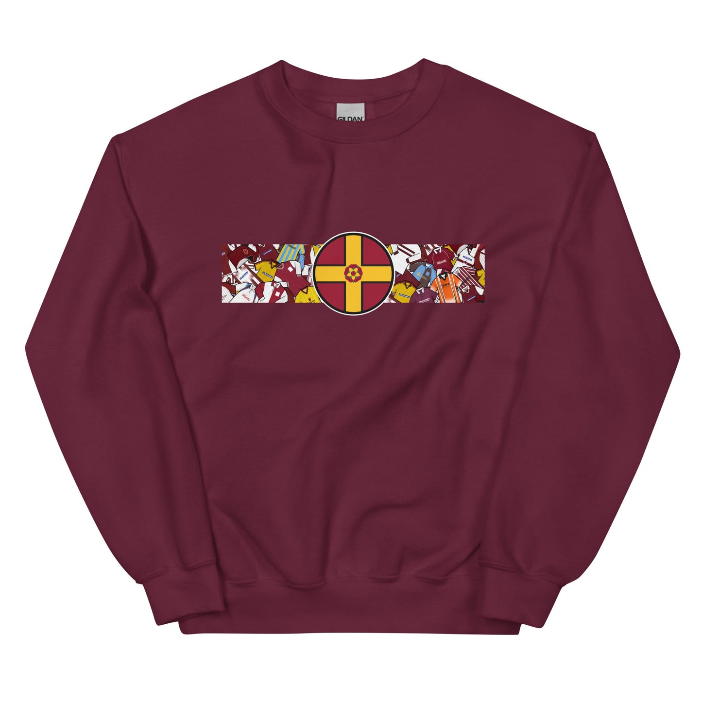 Northamptonshire Flag & Northampton Football Retro Jerseys Unisex Sweatshirt