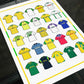 Norwich Retro Shirts Football Print