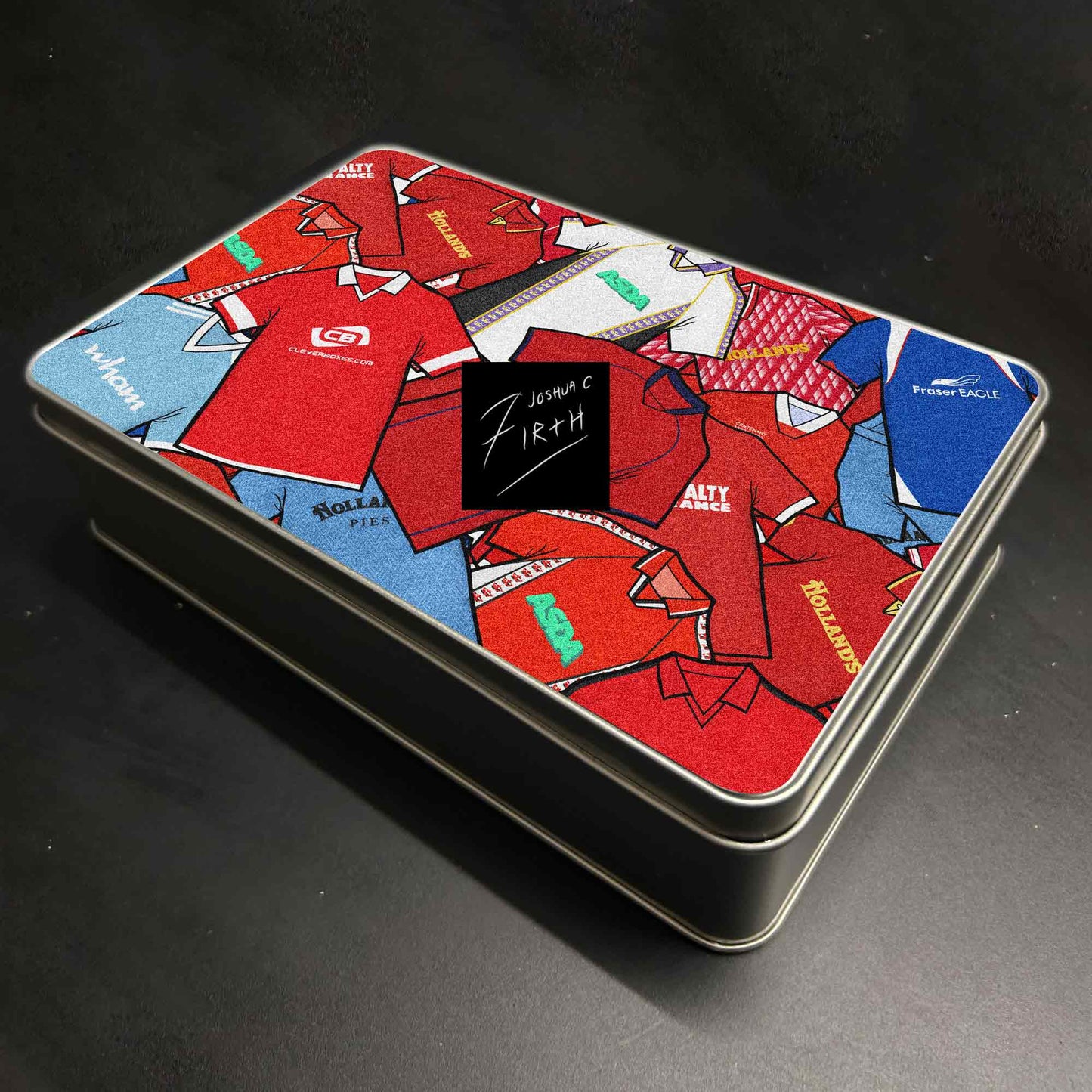 Accrington Inspired Football Retro Shirts Metal Sweets / Biscuit Tin