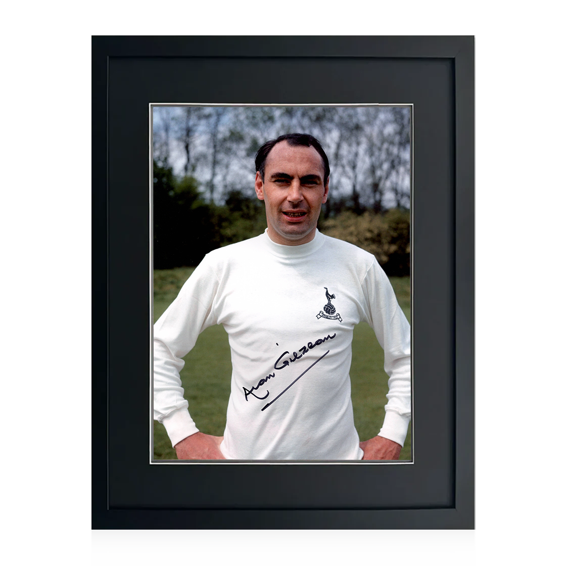 Alan Gilzean Signed Tottenham Hotspur 16x12 Image Deluxe Mount Frame
