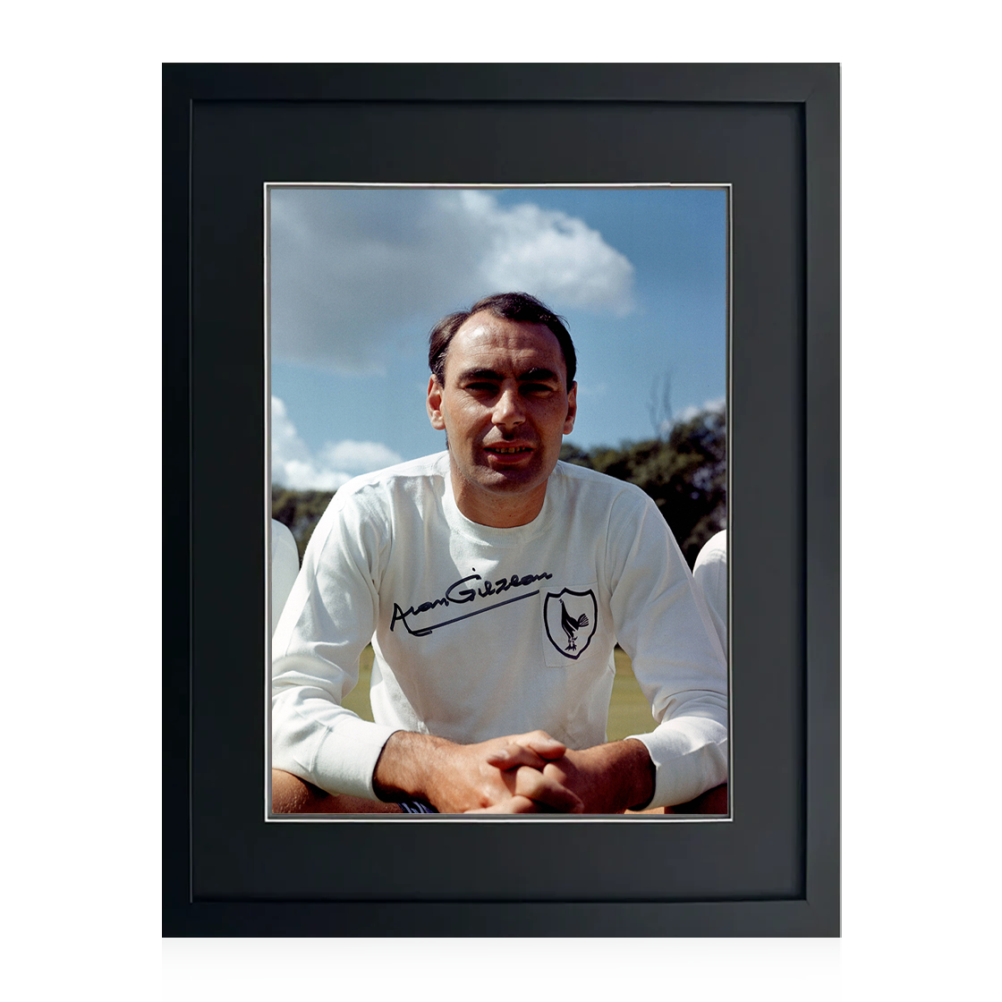 Alan Gilzean Signed Tottenham Hotspur 16x12 Image Deluxe Mount Frame