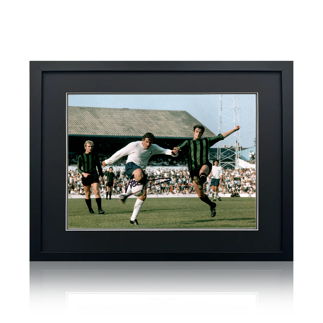 Alan Mullery Signed Tottenham Hotspur Image 4 Deluxe Mount Frame