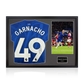 Alejandro Garnacho Signed Chelsea Shirt Classic Frame (Beckett)