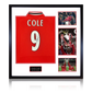 Andy Cole Signed Manchester United Shirt Elite Frame
