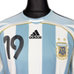 2006 Argentina Adidas Reissue Home - Size L - Messi 19