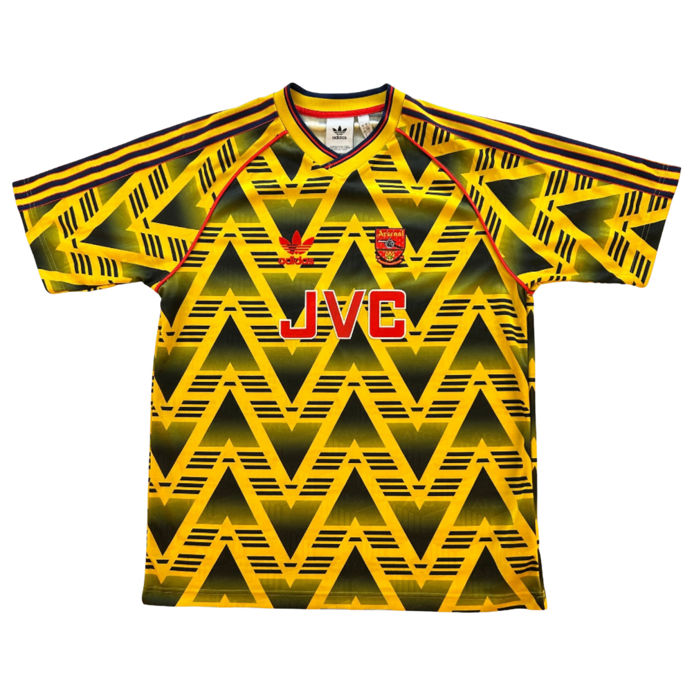 Arsenal 1991/1992 Away Shirt Adidas Originals Bruised Banana front
