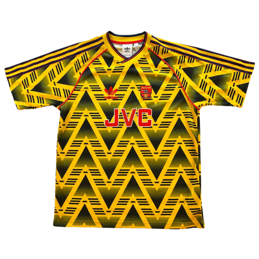 Arsenal 1991/1992 Away Shirt Adidas Originals Bruised Banana front