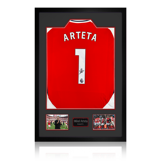 Mikel Arteta Signed Arsenal Shirt Premium Frame