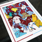 Burnley Kit Collage Retro Shirts Football Print