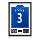 Ashley Cole Signed Chelsea Shirt Premium Frame