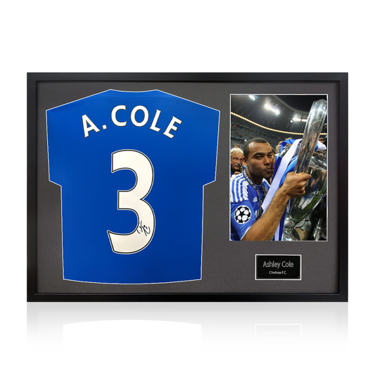 Ashley Cole Signed Chelsea Shirt Classic Frame